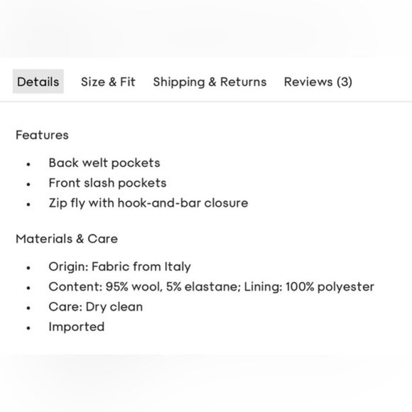 NWT Aritzia Babaton Spotlight Cargo Pant in Black City Wool Size 6 - Picture 11 of 13